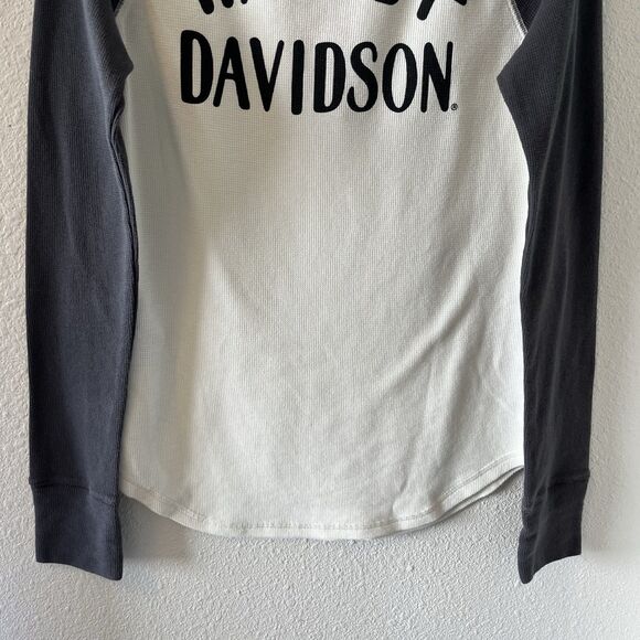 Harley-Davidson Womens Henley Shirt Size Medium Long Sleeve Motorcycle Classic - Picture 10 of 15